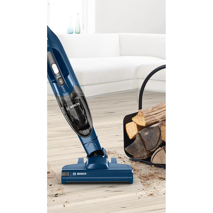 جارو شارژی عصایی بوش مدل BCHF2MX20 با باتری 20 ولت لیتیومی، مدت کارکرد تا 44 دقیقه، فناوری Easy Clean System، برس Electro برای سطوح مختلف، نازل منعطف، فیلتر قابل شستشو و دو سطح قدرت
