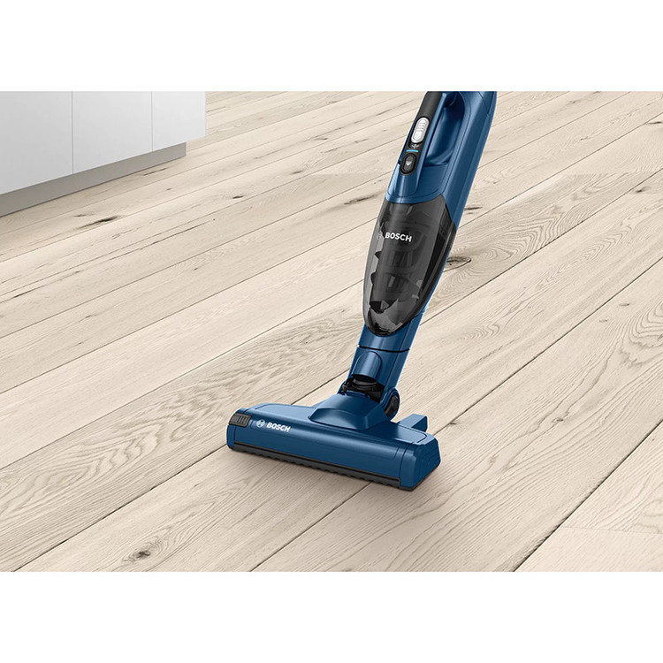 جارو شارژی عصایی بوش مدل BCHF2MX20 با باتری 20 ولت لیتیومی، مدت کارکرد تا 44 دقیقه، فناوری Easy Clean System، برس Electro برای سطوح مختلف، نازل منعطف، فیلتر قابل شستشو و دو سطح قدرت