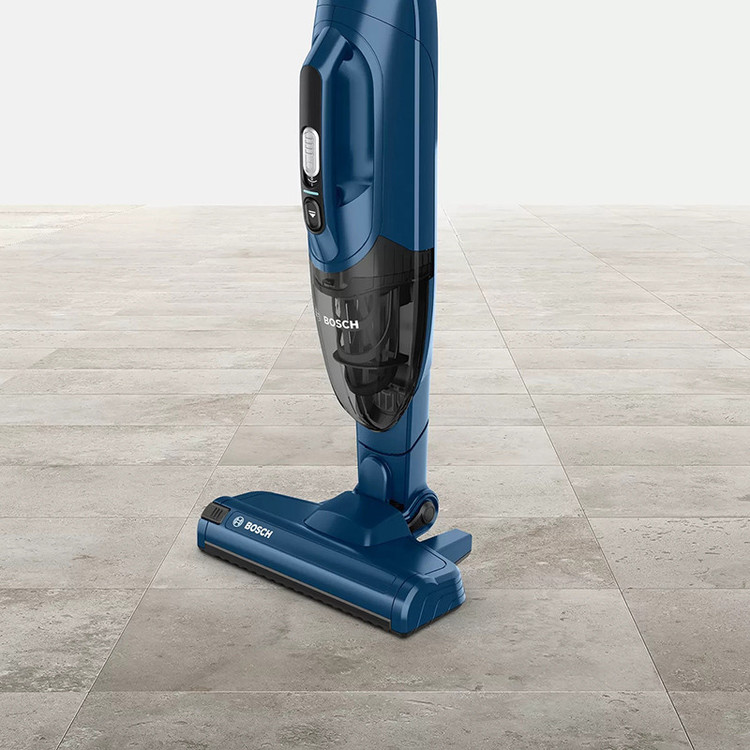 جارو شارژی عصایی بوش مدل BCHF2MX20 با باتری 20 ولت لیتیومی، مدت کارکرد تا 44 دقیقه، فناوری Easy Clean System، برس Electro برای سطوح مختلف، نازل منعطف، فیلتر قابل شستشو و دو سطح قدرت