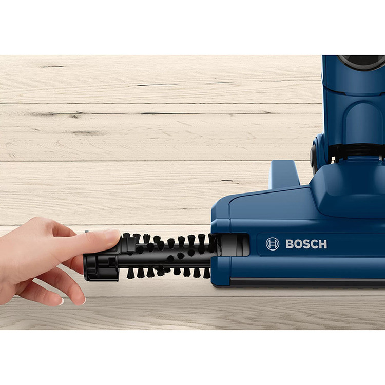 جارو شارژی عصایی بوش مدل BCHF2MX20 با باتری 20 ولت لیتیومی، مدت کارکرد تا 44 دقیقه، فناوری Easy Clean System، برس Electro برای سطوح مختلف، نازل منعطف، فیلتر قابل شستشو و دو سطح قدرت