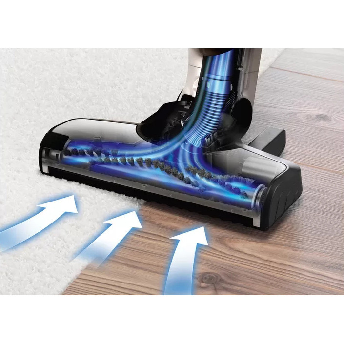 جارو شارژی عصایی بوش مدل BCHF2MX20 با باتری 20 ولت لیتیومی، مدت کارکرد تا 44 دقیقه، فناوری Easy Clean System، برس Electro برای سطوح مختلف، نازل منعطف، فیلتر قابل شستشو و دو سطح قدرت