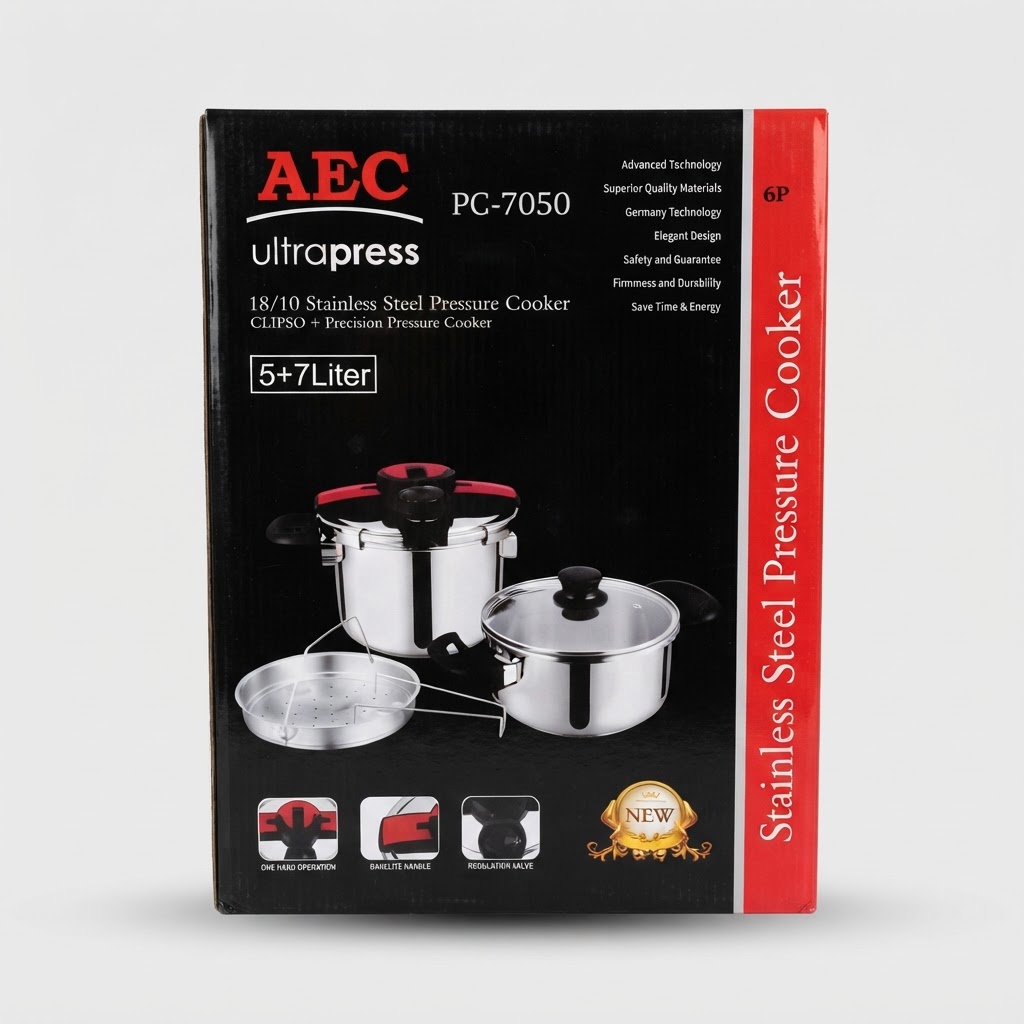 زودپز دوقلو ۷و۵ لیتر AEC مدل 7050